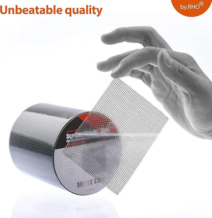 by.RHO Window Screen Repair Kit Tape (Black, 2" x 15FT) for Window Screen and Screen Door Tears Holes 3-Layer Strong Adhesive  Waterproof Tape Fiberglass Covering mesh