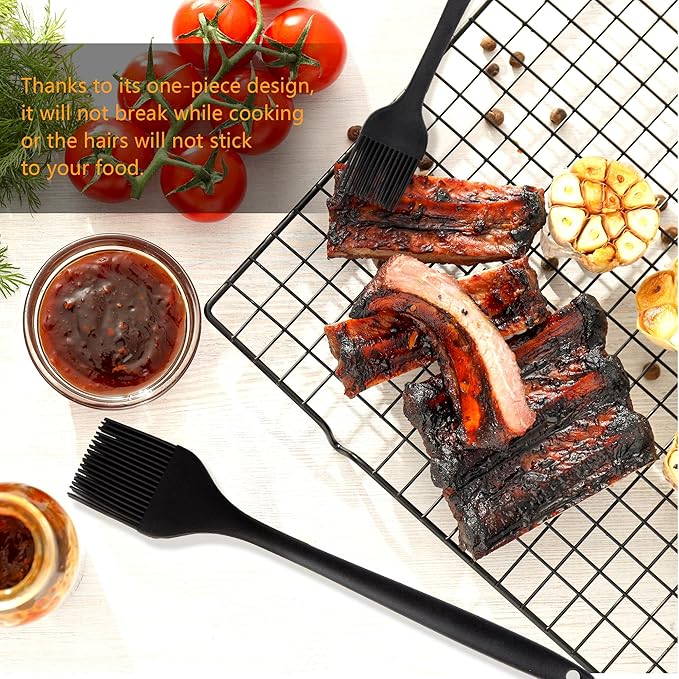Basting Brush For Cooking, TRADYX Pastry Brush For Baking, One Pieces Design, Dishwasher Safe, Heat resistant silicone basting brush, Cooking Brush For Oil and Sauce