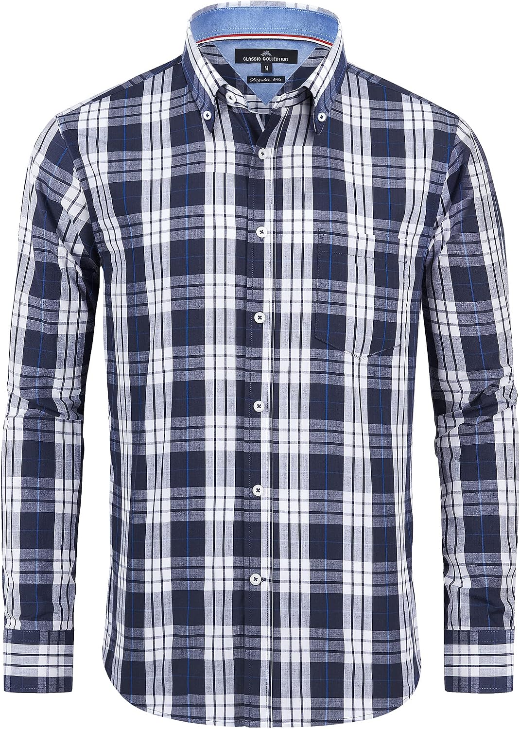 These premium cotton-blend plaid shirts from Alimens & Gentle come in a variety of stylish designs to complement any outfit.
