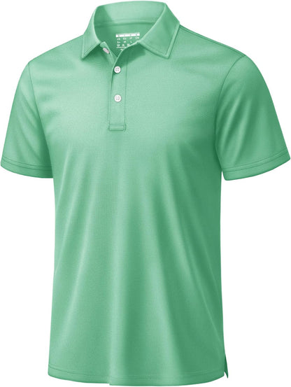 TACVASEN Mens Golf Shirt Dry Fit Mens Polo Shirts Short Sleeve Performance Golf Polos for Men with Collar Work Shirts