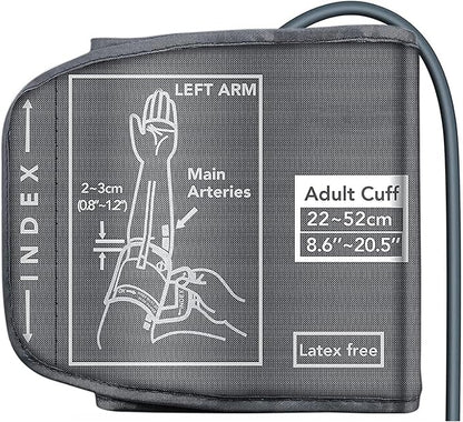 Replacement Extra Large Cuff for Omron BP Monitors 22-52CM Big Arm - Adjustable XL Blood Pressure Cuff, Includes 4 Universal Interface, Blood Pressure Monitors Large Cuff Compatible