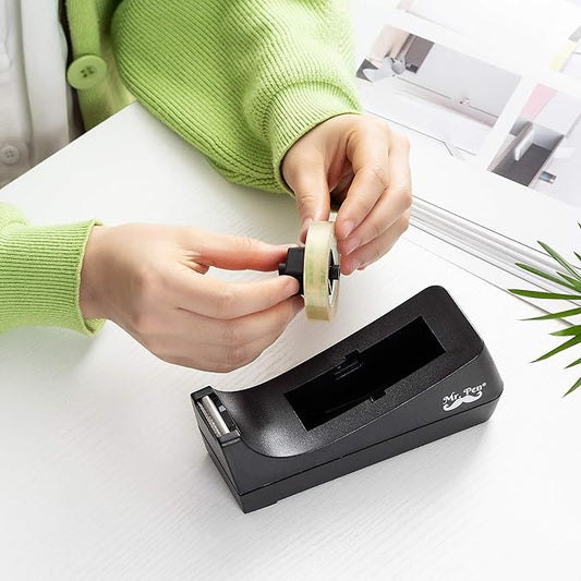 Mr. Pen- Tape Dispenser, Pack of 2, Tape Dispenser Desk, Office Supplies, Desk Supplies, Tape Holder, Tape Dispensers, Black Tape Dispenser, Desktop Tape Dispenser, Tape Desk Dispenser, Organier