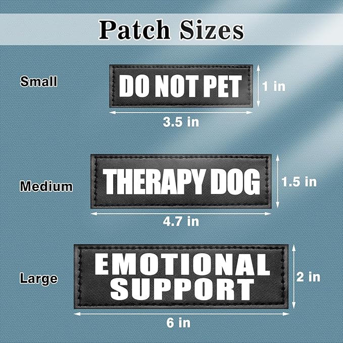 WINSEE Service Dog Patches for Dog Harness (2 pcs, L)