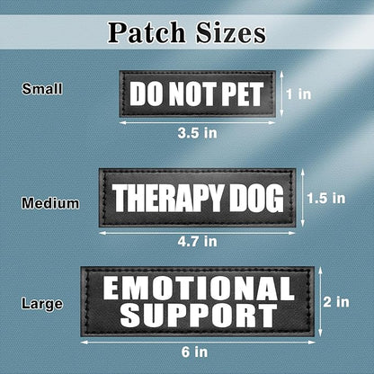 WINSEE Service Dog Patches for Dog Harness (2 pcs, L)