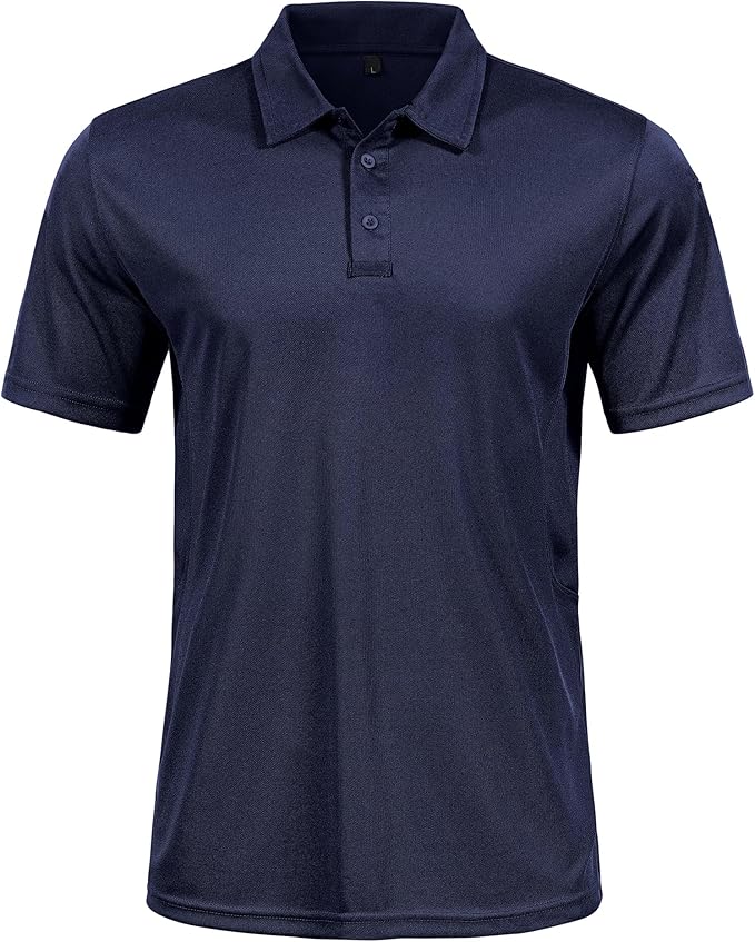 GYMELITE Men's Golf Polo Shirt Short  Long Sleeve Polo Shirts Dry Moisture Wicking Performance Outdoor Casual Collar Shirt