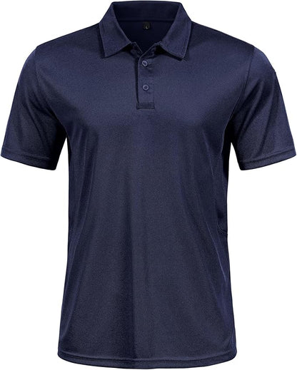 GYMELITE Men's Golf Polo Shirt Short  Long Sleeve Polo Shirts Dry Moisture Wicking Performance Outdoor Casual Collar Shirt