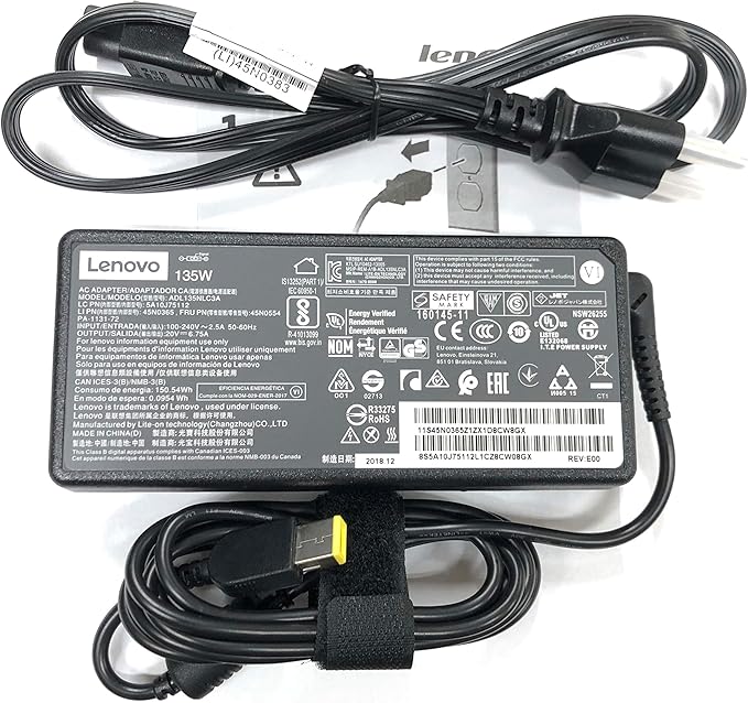 Lenovo ADL135NLC3A 135w 20v Dc 3p Ac Adapter Pwr Spare Prod Ssl Warranty