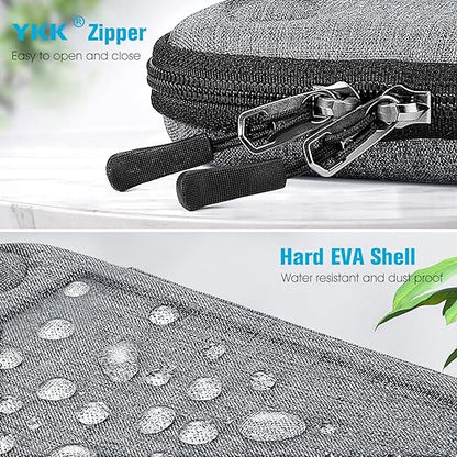FINTIE Slim Carrying Case for Nintendo Switch OLED Model 2021/Switch 2017 - [Slim Fit] Shockproof Protective Travel Storage Bag with 10 Game Cartridges, Gray