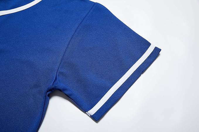 EALER BJ80 Series Mens Baseball Jersey Button Down Shirts Short Sleeve Hipster Hip Hop Sports Uniforms