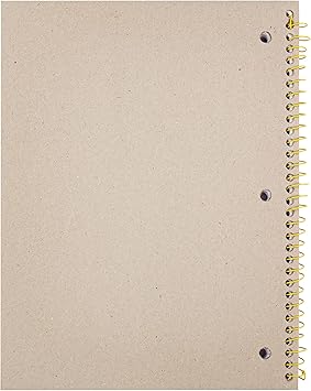 Yoobi 1 Subject Notebook Ice Cream Cone, College Ruled  100 Perforated, 3-hole Punched Sheets  2 Interior Pockets  PVC Free, FSC Certified Paper  10.5 x 8.4 x 0.5