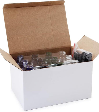 Vivaplex, 8, Assorted Colors, 4 oz Glass Bottles, with Glass Eye Droppers