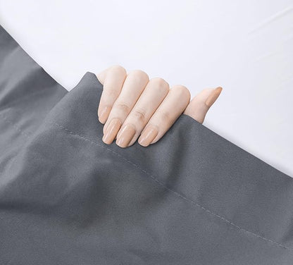 Utopia Bedding Flat Sheet - 1 Pack (Queen, Grey) - Soft Brushed Microfiber Fabric - Shrinkage & Fade Resistant Top Sheet - Easy Care Bed Sheet