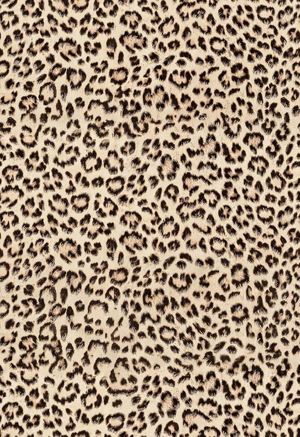 HueBurst 17.3"x480" Leopard Peel and Stick Wallpaper Leopard Contact Paper Self Adhesive Brown Removable Waterproof Contact Paper Art DIY Wallpaper for Bedroom Living Room Furniture