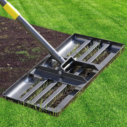 Lawn Leveling Rake - Heavy Duty 17"x10" Stainless Steel Leveler Plate (not handle stick included)