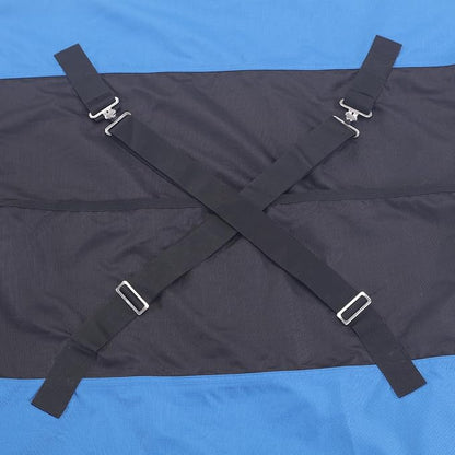 1200D Horse Blanket Waterproof Breathable Turnout (no Filling) Standard Neck Horse Sheet Blue Black 51inch