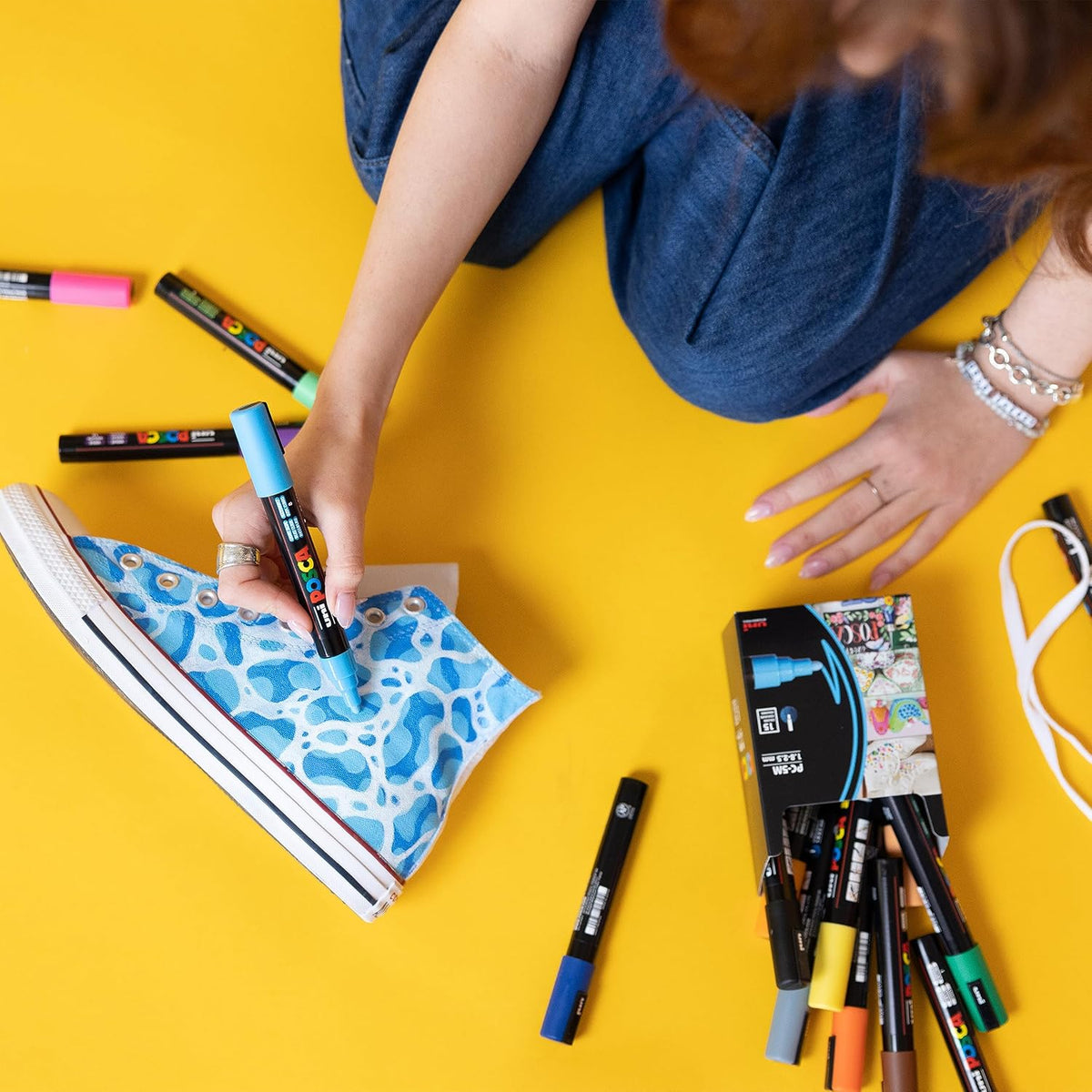 uni POSCA PC-5M Water-Based Paint Markers, Reversible Medium Tip (1.8-2.5mm), Yellow