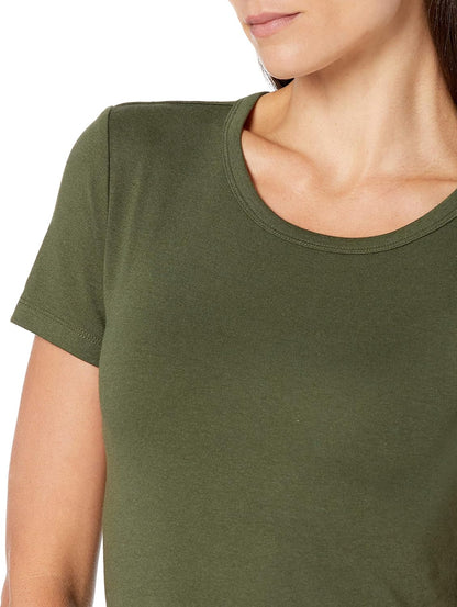 Essentials Women's Slim-Fit Short-Sleeve Crewneck T-Shirt, Pack of 2