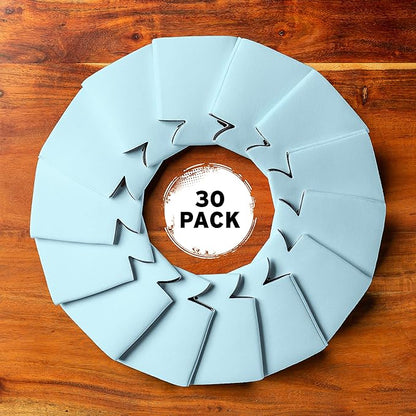 Blank Beer Can Coolers Sleeves (30-Pack) Soft Insulated Beer Can Coolies - HTV Friendly Plain Koolies in Bulk for Beer Cans  Bottles - Coolie Blanks for Vinyl Projects  Wedding Favors (Light Blue)