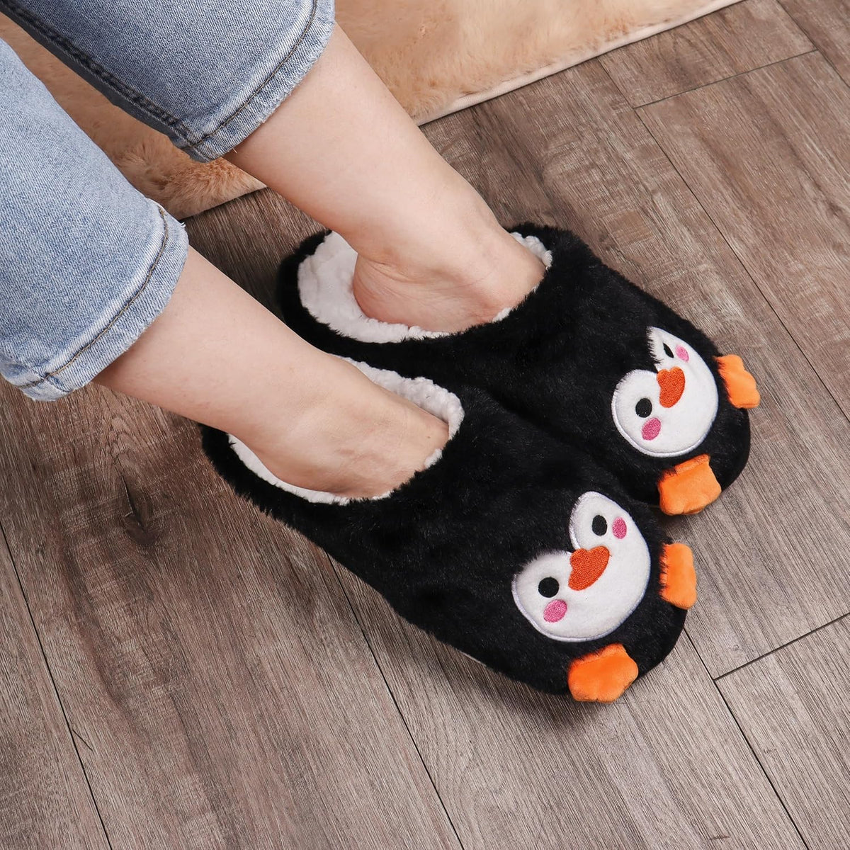 Animal Slippers Women Sloth Horse Owl Penguin Elephant Gifts for Women