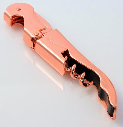 Copper Plated Corkscrew Double Hinge Waiters Wine KeyBottle Opener  COP