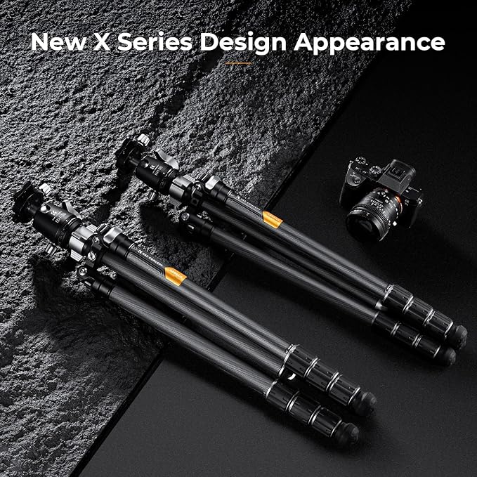 KF Concept X-Series 68 inch172cm Carbon Fiber Camera Tripod,Professional Photography Tripod with 36mm Metal Ball Head Load Capacity 16KG35.2lbs for Indoor Outdoor Use X284C4BH-36