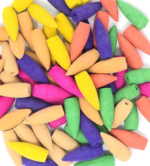 Natural Backflow Incense Cones (70 Pack) (Mixed/Assorted)