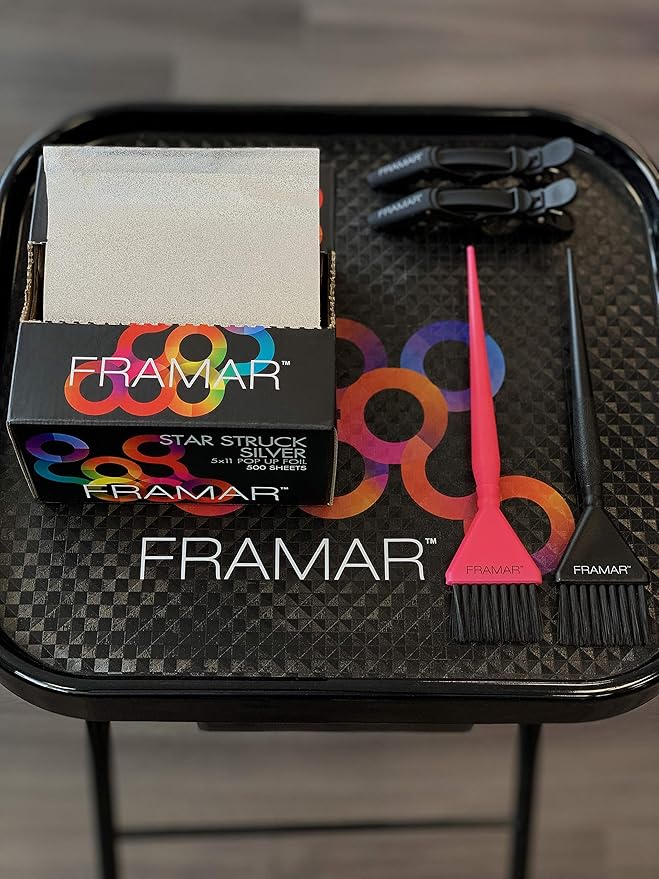 Framar Star Struck Silver Pop Up Hair Foil, Aluminum Foil Sheet, Hair Foils For Highlighting - 500 Foil Sheets