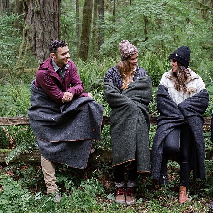 Arcturus Military Wool Blanket - Warm, Thick, Washable - Great for Outdoors, Camping, Stadium Blanket, Picnics, Travel - Car  Bushcraft Survival Kits, Large 64in x 88in 4.5 lb