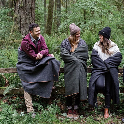 Arcturus Military Wool Blanket - Warm, Thick, Washable - Great for Outdoors, Camping, Stadium Blanket, Picnics, Travel - Car  Bushcraft Survival Kits, Large 64in x 88in 4.5 lb