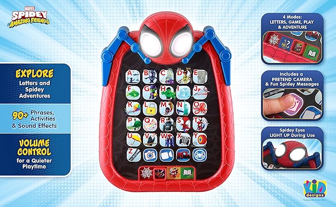 eKids Spidey and His Amazing Friends Play and Learn Adventure Tablet