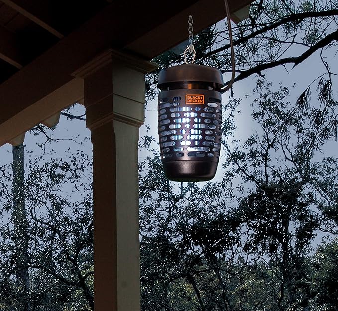 BLACK  DECKER Bug Zapper- Mosquito Repellent and Mosquito Zapper- Fly Traps for Indoors  Outdoors- Gnat  Moth Traps- Bug Catcher  Killer 600 Sqft Coverage Fly Trap for Insects