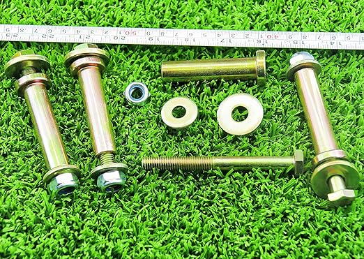4 Pack Deck Wheel Bolts and locknut kit Compatible with Exmark Lawn mowers 103-3168 103-4051 1-603299 1-603602 PL7540 225-205,More 58" bore Wheel