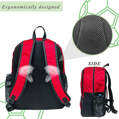 Soccer Ball Bag-Backpack for Basketball,Volleyball with Cleat Shoes and Ball Compartment for Sports Team,Trainning