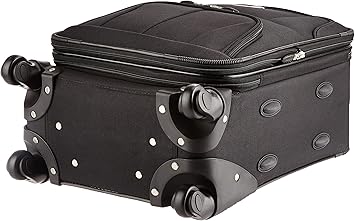 Rockland Expandable Spinner Carry On, Black, 19-Inch