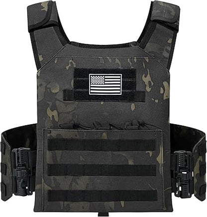 Quick Release Outdoor Tactical Vest Molle Lightweight Airsoft Vest for Adult