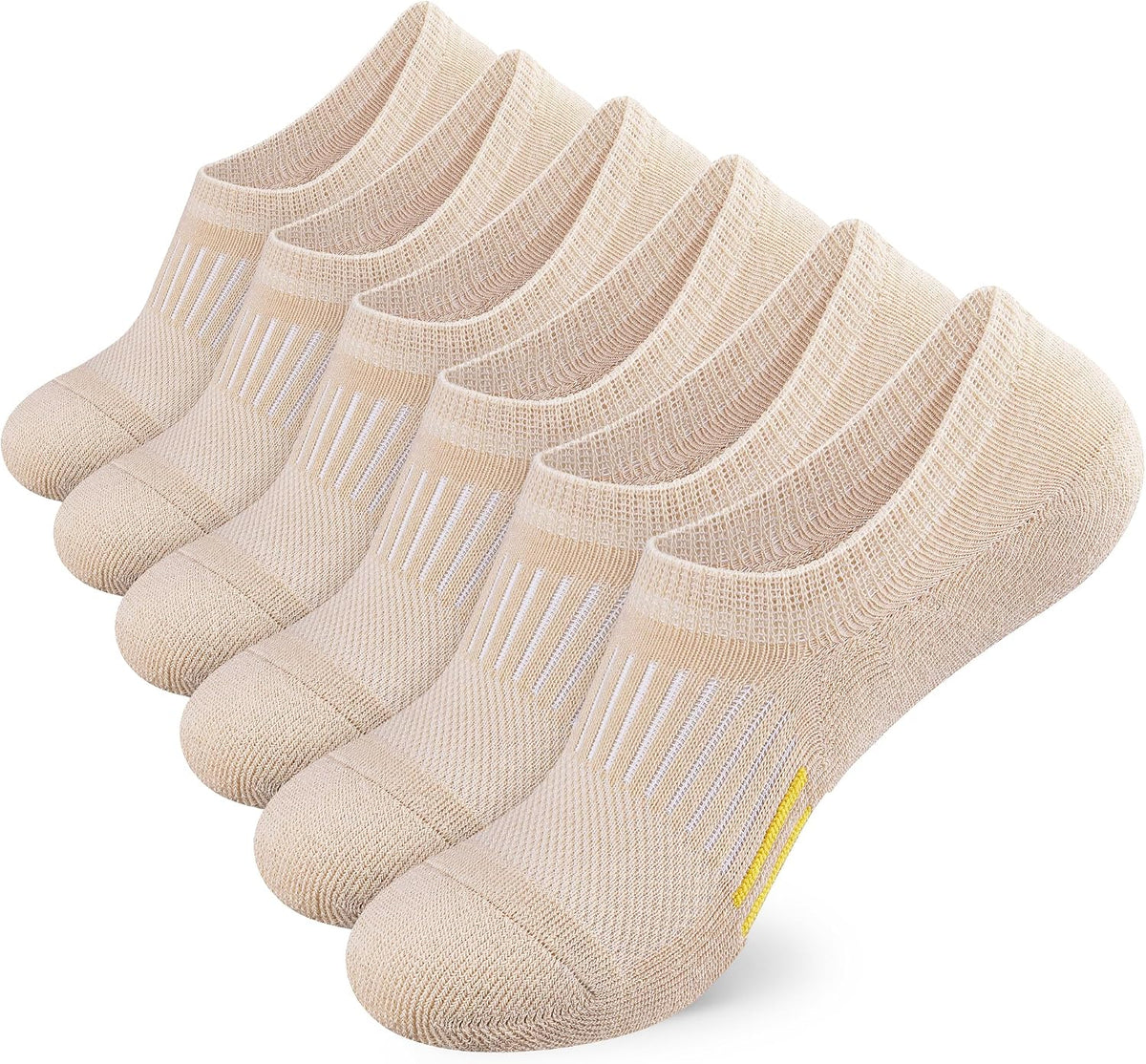 Airacker No Show Socks Womens Athletic Cushioned Low Cut Sports Running Ankle Socks for Women 6 Pairs