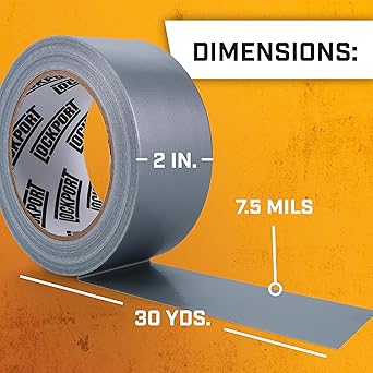 Lockport 5-Pack Duct Tape - 90ft x 2in - Duct Tape Heavy Duty, Silver, Flexible, No Residue, Tear by Hand - Bulk Value for Repairs
