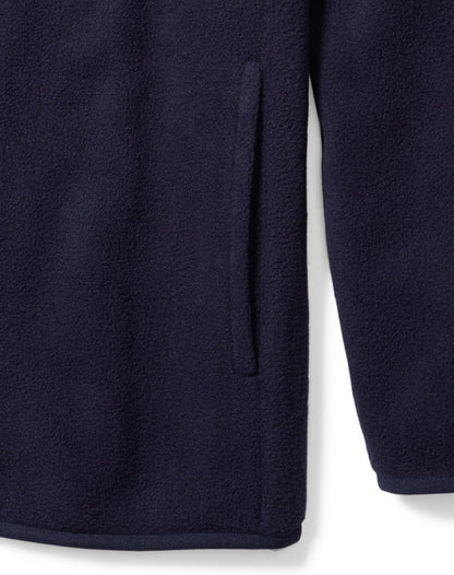 Essentials Boys and Toddlers' Polar Fleece Full-Zip Mock Jacket, Insulated, Long Sleeve.