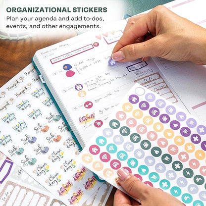 Legend Mega Sticker Pack  1,900 Small Stickers for Planner, Journal  Calendar  Aesthetic, Inspirational, Seasonal, Dates, Months, Holidays, Wellness  Budget Stickers  Planner Accessories