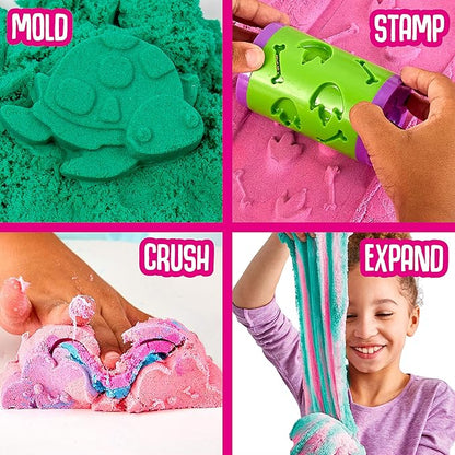 Twist - TealPink Scented Stretchy Cloud Slime, Cotton Candy  Watermelon, Stretchable, Moldable, Play Sand, 10oz.Great for Tactile Fun