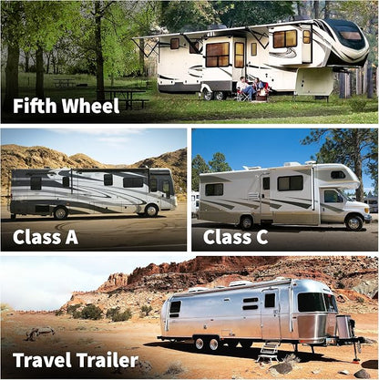 SnapPad Xtra (5-Pack) | Four-Point RV Leveling System Featuring 9” Round Jack Feet | Adds 61% Additional Surface Area for Stability, 5 lbs Per Pad & 11” Total Width | Must-Have RV Accessories