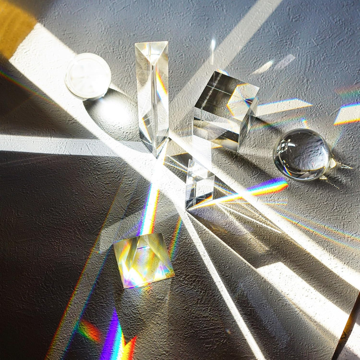 QFkris K9 Optical Crystal Photography Prism Set, 5 Pack
