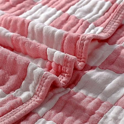 Ultra Soft Muslin Baby Blanket, Made of Viscose from Bamboo and Muslin from Cotton, A Versatile Swaddle and Bed Blanket for Babies, Toddlers, Boys, and Girls (1 Pack).
