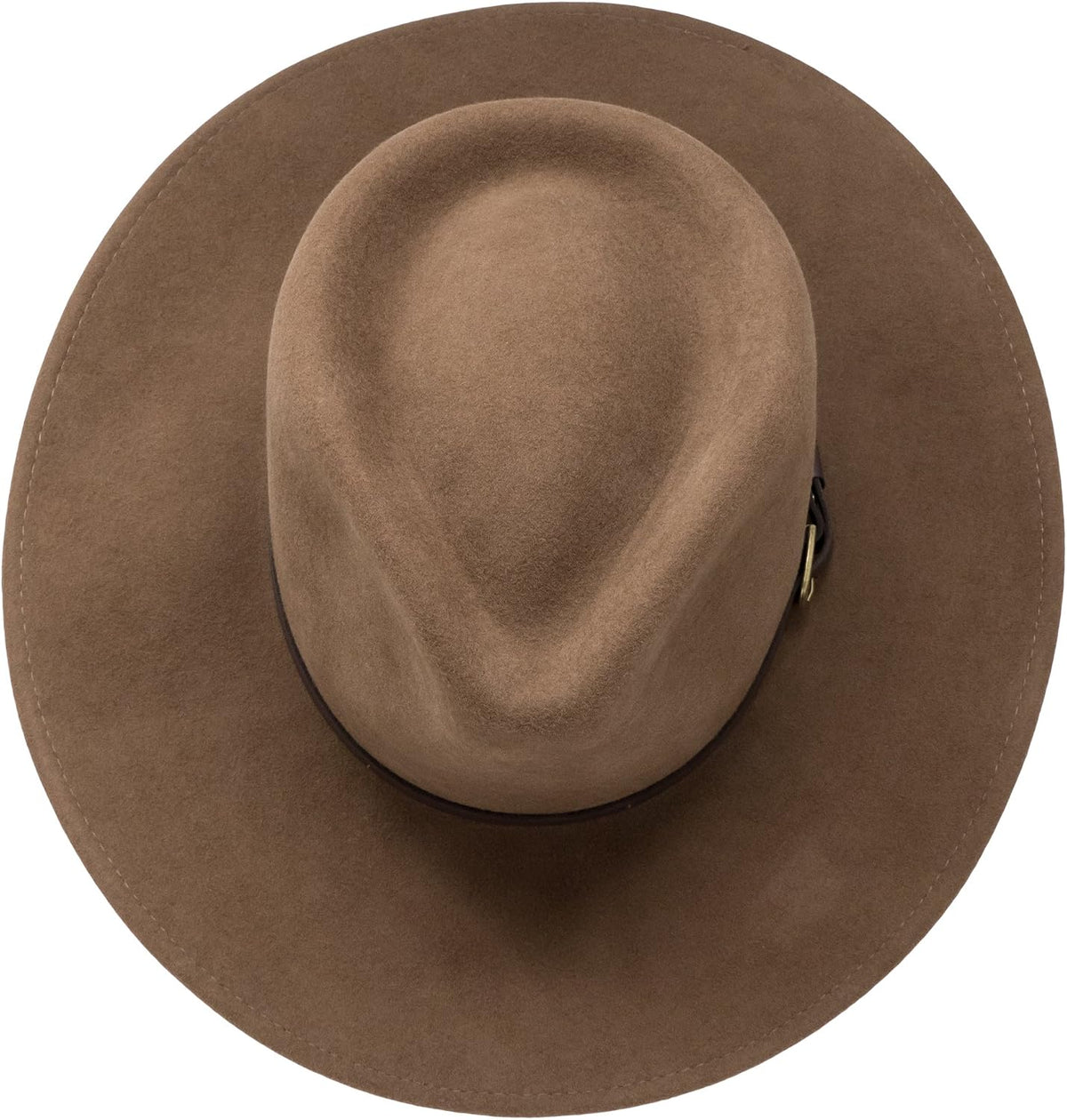 B&S Premium Lewis - Wide Brim Fedora Hat - 100% Wool Felt - Water Resistant - Leather Band