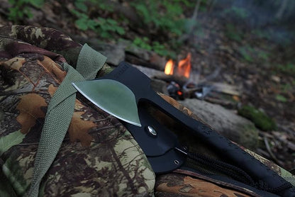 Schrade Delta Class Bedrock Camp Axe 11.1in Full Tang Hatchet with 3.6in Stainless Steel Blade and TPR Handle for Outdoor Survival Camping and Everyday Tasks