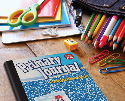 Better Office Products Primary Journal, Hardcover, Primary Composition Book Notebook - Grades K-2, 100 Sheet, One Subject, 9.75" x 7.5", Blue Cover-5 Pack