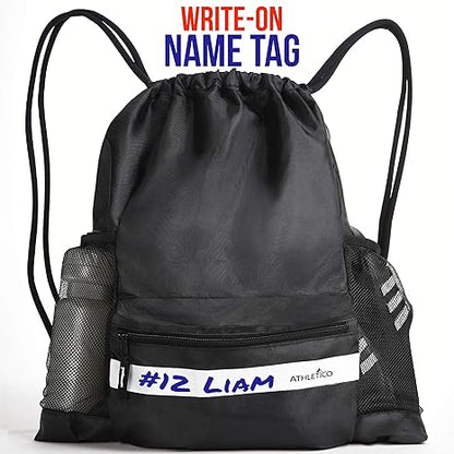 Athletico Drawstring Soccer Bag - Soccer Backpack For Boys or Girls Can Also Carry Basketball or Volleyball