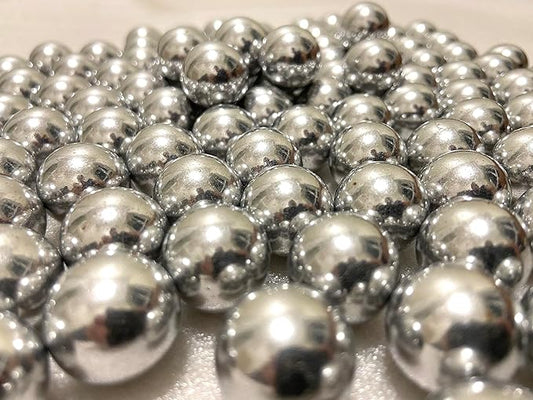 100 Rounds Solid Aluminum 50 Cal. Paintballs for Self Defense, 2.8 Gram Reusable .50 Caliber Powerful Aluminum Balls Fit for t4e TR50HDR 50 (Aluminum, Silver)