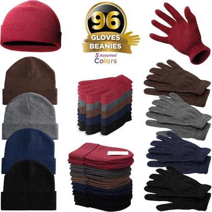 Moda West - 11 Winter Gloves Pairs,- Cold Weather, Emergencies, Homeless, Charity ( 2Red-2Gray-3Black-2Blue-2Brown )