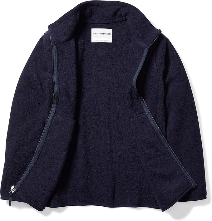 Essentials Boys and Toddlers' Polar Fleece Full-Zip Mock Jacket